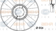 Paleta ventilator, racire motor (8MV376733101 HELL...