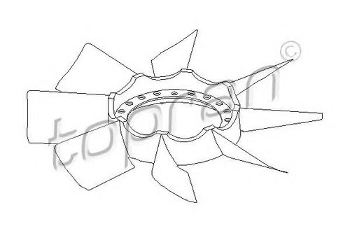 Paleta ventilator, racire motor AUDI A4 (8D2, B5) (1994 - 2001) TOPRAN 111 409 piesa NOUA