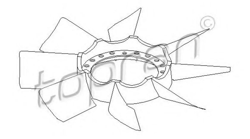 Paleta ventilator, racire motor AUDI A6 (4B2, C5) (1997 - 2005) TOPRAN 111 409 piesa NOUA