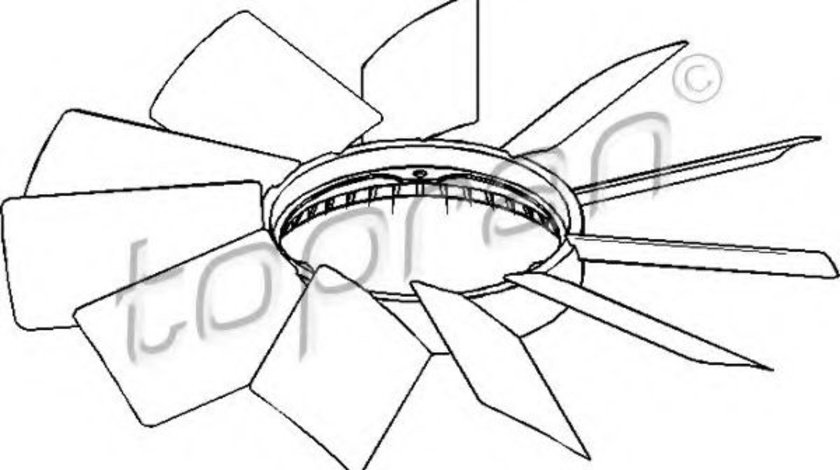 Paleta ventilator, racire motor BMW Seria 5 (E39) (1995 - 2003) TOPRAN 500 901 piesa NOUA