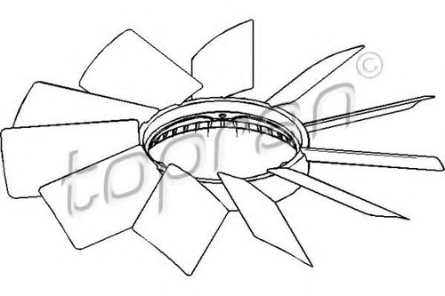 Paleta ventilator, racire motor BMW Seria 5 Touring (E39) (1997 - 2004) TOPRAN 500 901 piesa NOUA