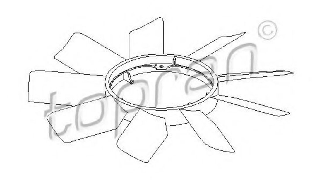 Paleta ventilator, racire motor MERCEDES CLK (C208) (1997 - 2002) TOPRAN 400 997 piesa NOUA