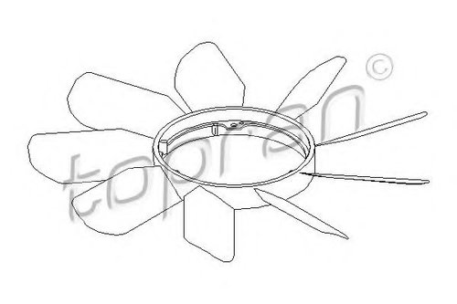 Paleta ventilator, racire motor MERCEDES E-CLASS (W210) (1995 - 2003) TOPRAN 400 999 piesa NOUA