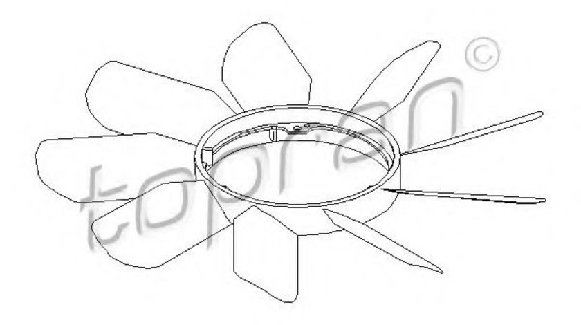 Paleta ventilator, racire motor MERCEDES E-CLASS (W210) (1995 - 2003) TOPRAN 400 999 piesa NOUA