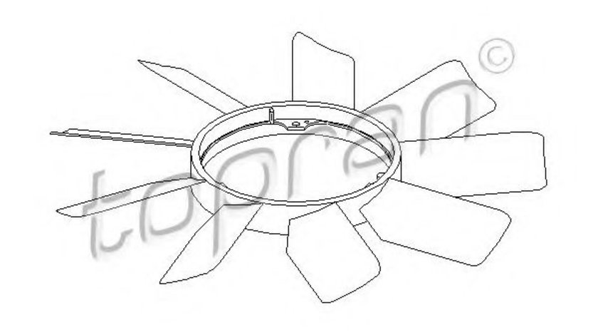 Paleta ventilator, racire motor MERCEDES SPRINTER 2-t platou / sasiu (901, 902) (1995 - 2006) TOPRAN 400 995 piesa NOUA