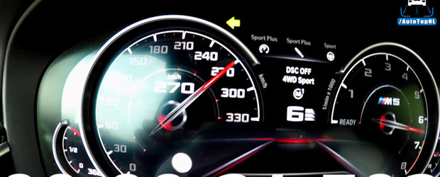 Pana si haterii sunt impresionati de acceleratia noului M5. Uite cat de rapid ajunge la 308 km/h