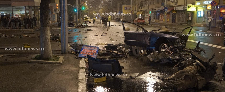 Pana unde duce teribilismul: Un BMW a fost facut bucati, la Barlad, de un tanar de 18 ani