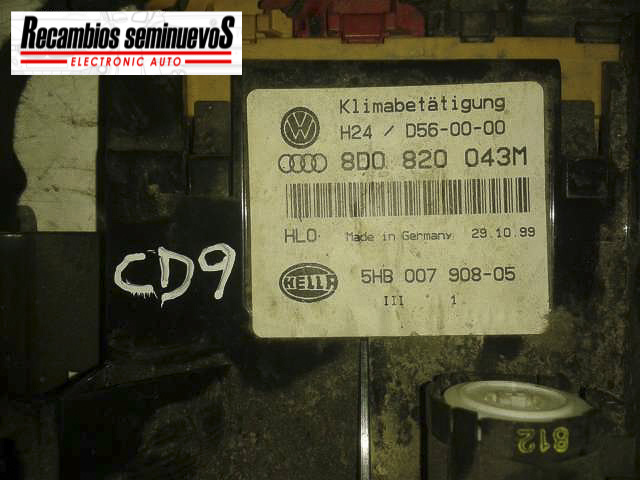 Panou clima HELLA AUDI A4 8D0 820 043 M / 8D0820043M / 5HB007908058D0 820 043 M / 8D0820043M / 5HB00790805