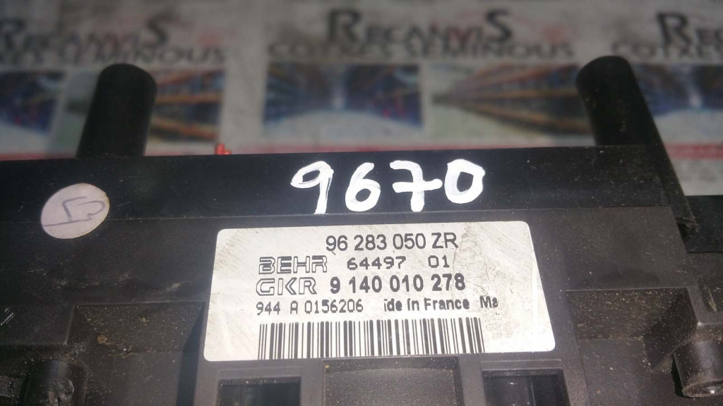 Panou clima PEUGEOT 206, 96283050 ZR, 96283050ZR, 9140010278,