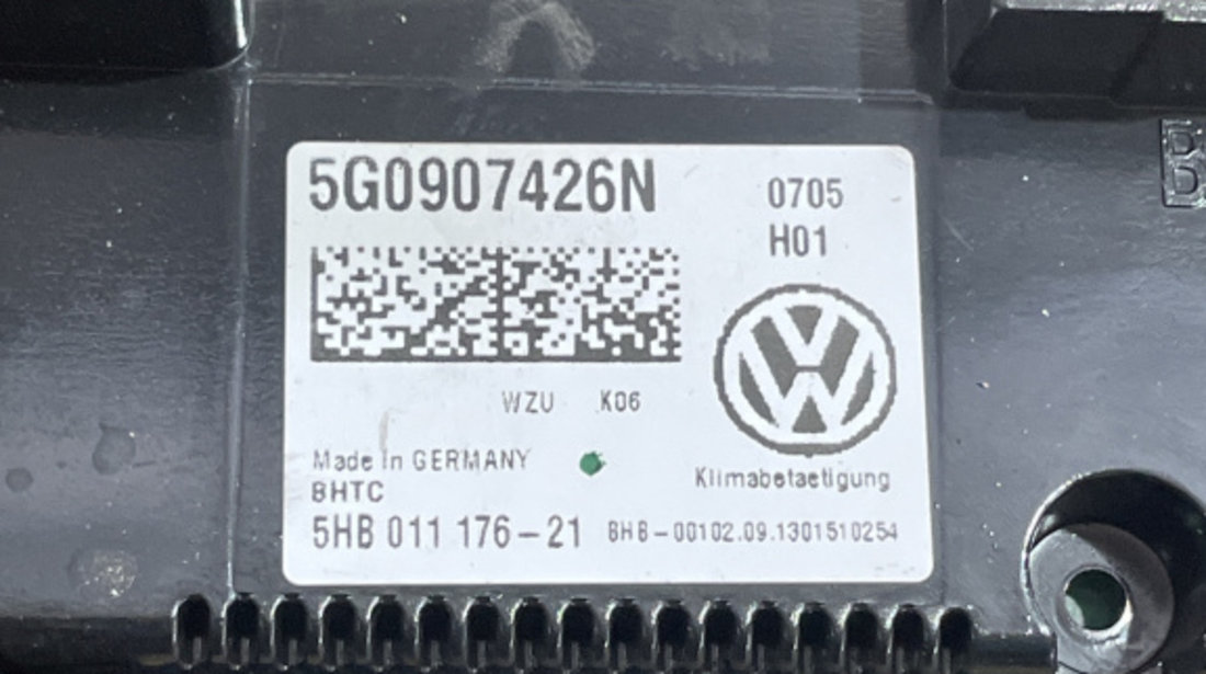 Panou Climatronic AC VW Golf 7 1.4TSI Manual sedan 2014 (5G0907426N)