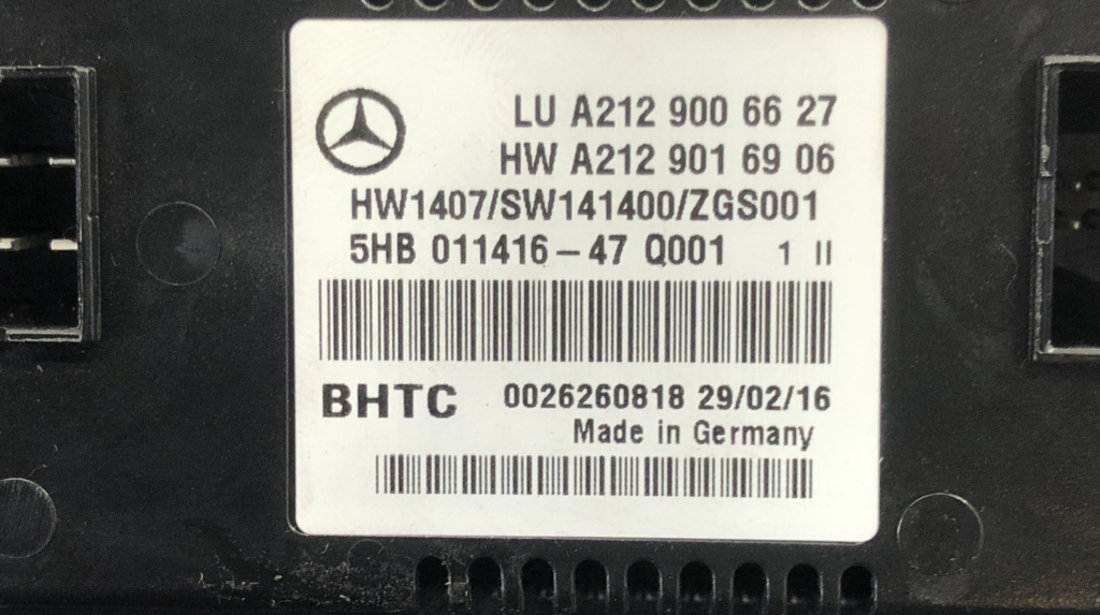 Panou climatronic Mercedes E 220 CDI W212 facelift sedan 2016 (A2129006627)