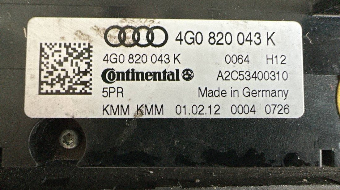 Panou comanda AC Audi A6 C7 2011 - 2014 cod: 4G0820043K