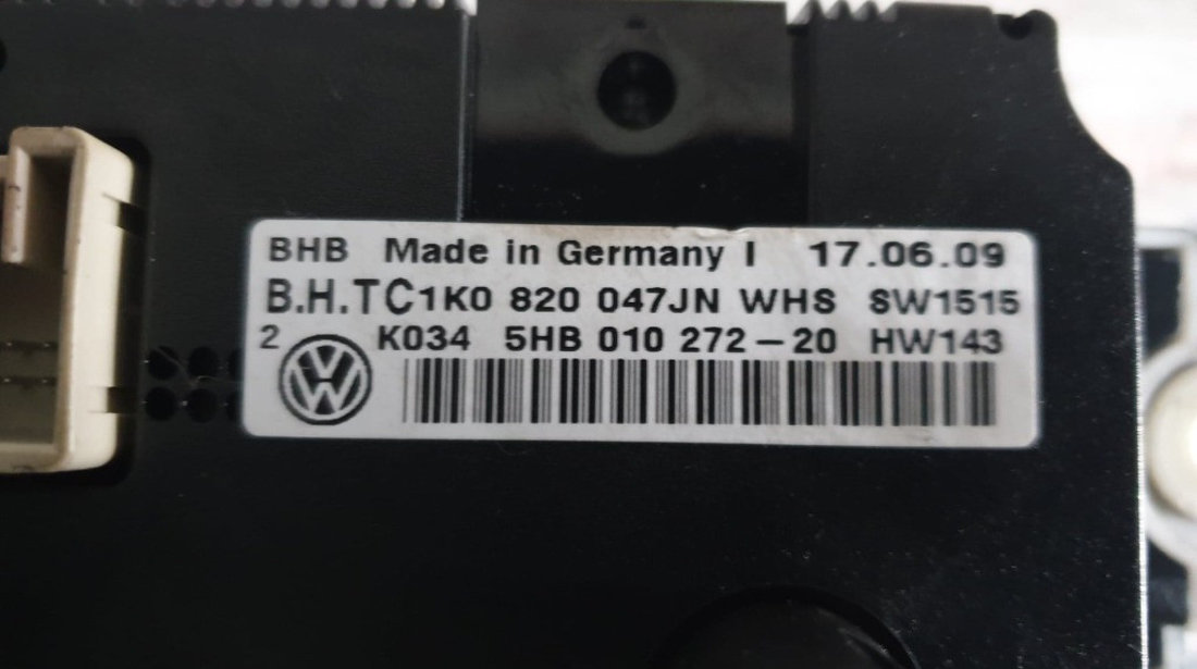 Panou comanda AC / Incalzire VW Golf 5 cod piesa : 1k0820047jn