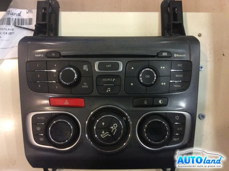 Panou Comanda Ac ventilatie 9666027477 Citroen C4 B7 2009