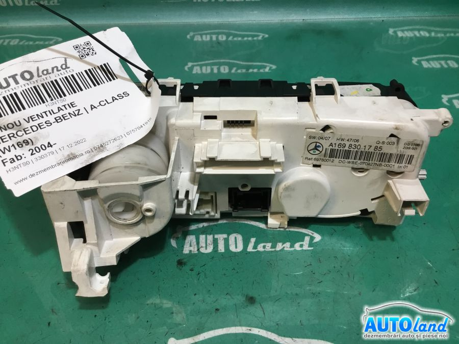 Panou Comanda Ac ventilatie A1698301785 Mercedes-Benz A-CLASS W169 2004