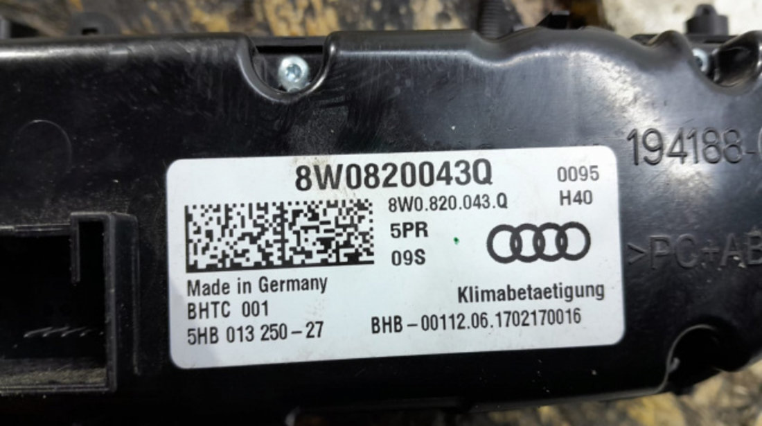 Panou comanda clima 8w0820043q Audi A5 2 (F5) [2016 - 2020]