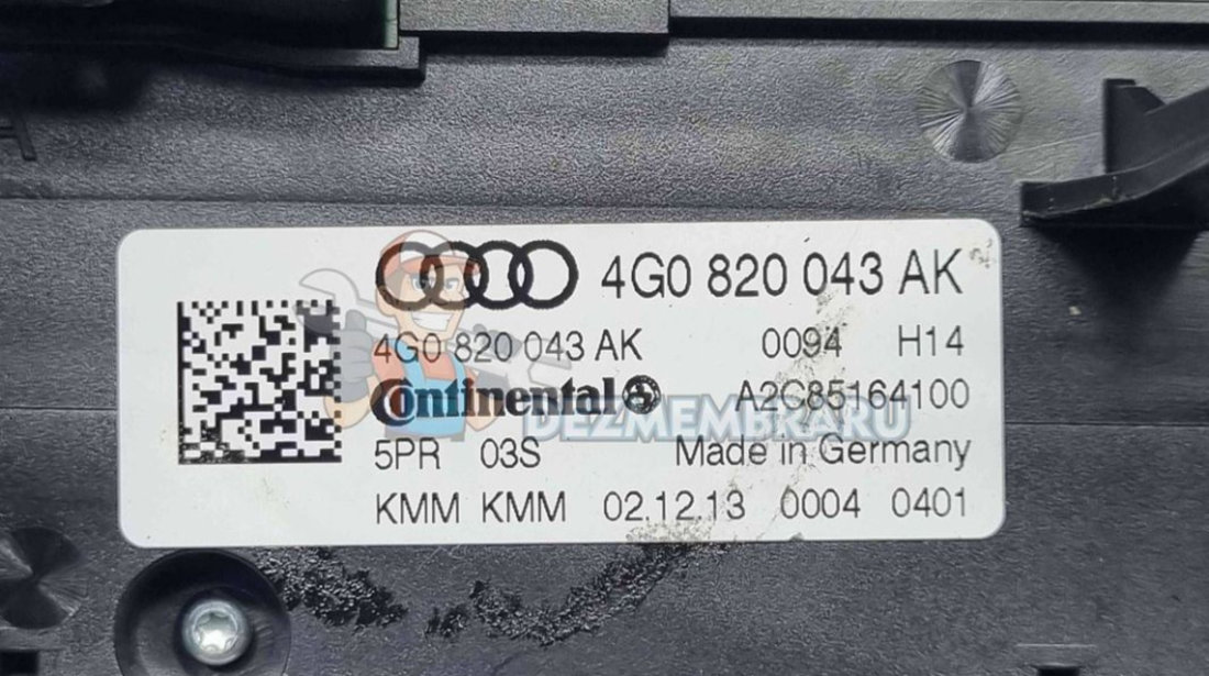 Panou comanda clima Audi A7 Sportback (4GA) [Fabr 2011-2017] 4G0820043AK