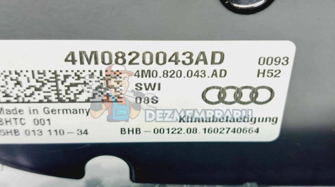 Panou comanda clima Audi Q7 (4MB) [ Fabr 2015-prezent] 4M0820043AD