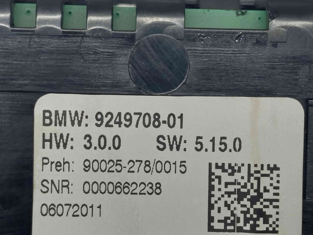 Panou comanda clima Bmw 5 (F10) [Fabr 2011-2016] 9249708 2.0 N47T 135KW / 184CP