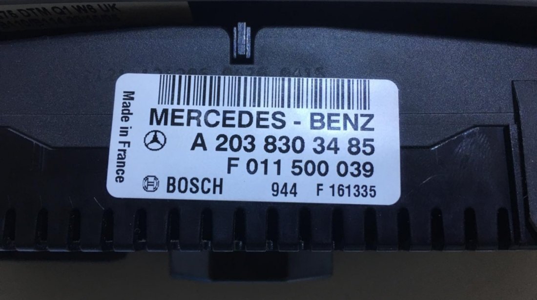 Panou / Comanda Climatizare AC Mercedes Clasa C W203 2001 - 2007 Cod Piesa : A2038303485 / F011500039