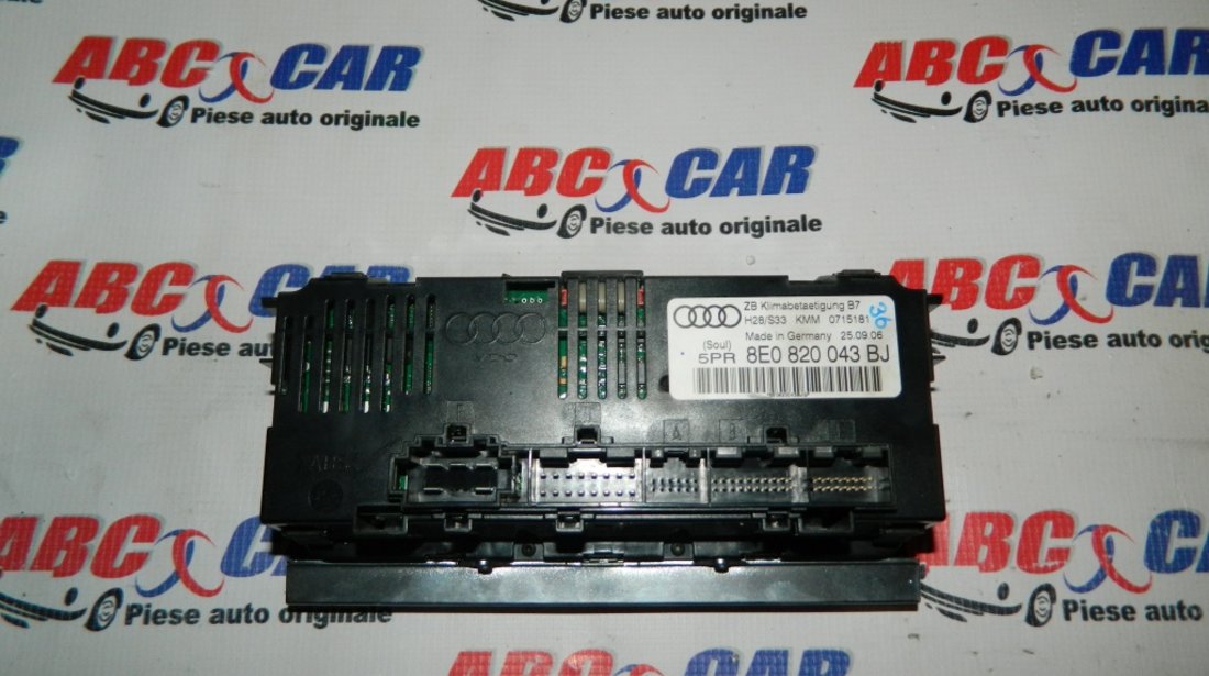 Panou comanda climatizare Audi A4 B6 8E cod: 8E0820043BJ