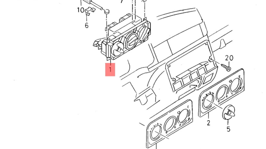 Panou comanda ventilatoare SEAT IBIZA III (6K1) [ 1999 - 2002 ] 16V (APE, AUA) 55KW|75HP OEM 6K0819045