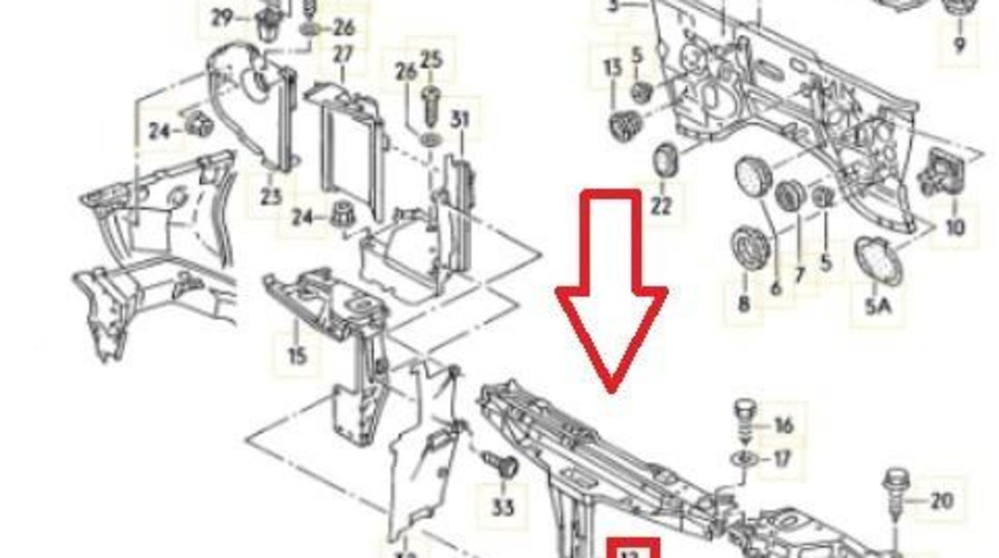 Panou frontal Audi 80 (1986-1991) [89, 89Q, 8A, B3] 893805591