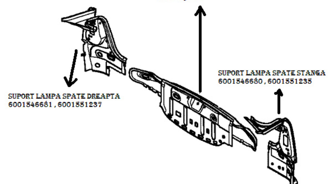 Panou Intaritura Bara Spate Oe Dacia Logan 1 2004-2012 Berlina / Sedan 6001549868