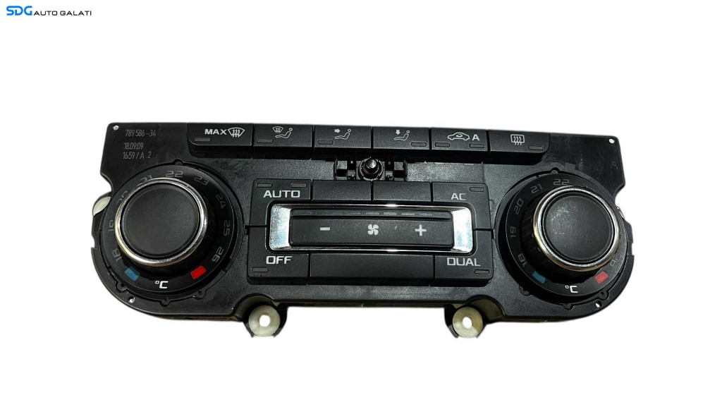 Panou Modul Unitate Comanda AC Aer Conditionat Clima Climatronic Dublu Dual Zone Skoda Octavia 2 2008 - 2013 Cod 3T0907044AK [LC0655]