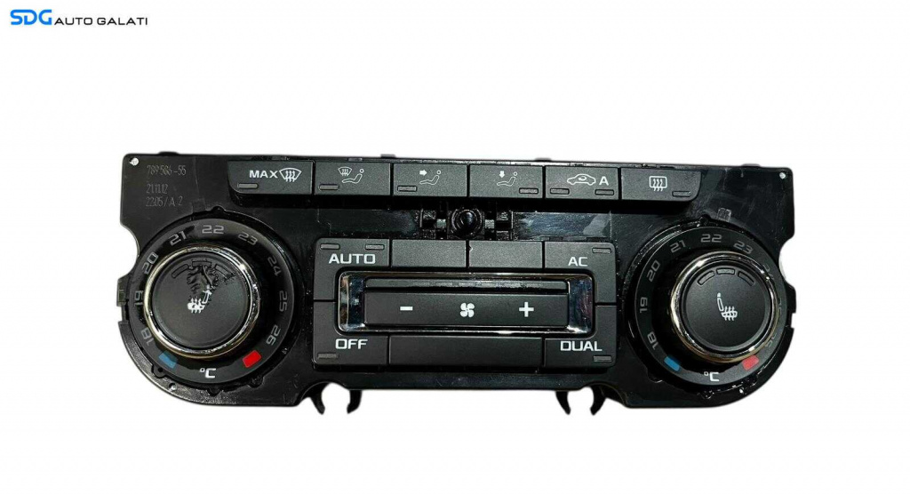 Panou Modul Unitate Comanda AC Aer Conditionat Clima Climatronic Dublu Dual Zone cu Incalzire in Scaune Scaune Skoda Superb 2 2008 - 2015 Cod 3T0907044BS [LC0641]