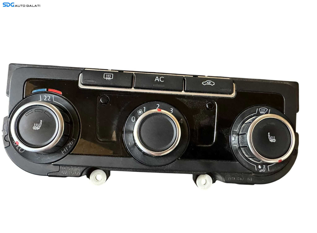 Panou Modul Unitate Comanda AC Aer Conditionat Clima Climatronic cu Incalzire in Scaun Scaune Volkswagen Transporter T5 2010 - 2015 Cod 3C8907336AC 5HB009751 [V0611]