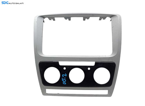 Panou Rama Consola Centrala de la Climatronic Navigatie Skoda Octavia 2 2004 - 2013 Cod 1Z0858069BH ...