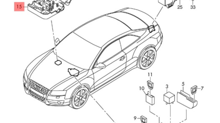 Panou sigurante 8K0937517A Audi A4 B8 2.0 TDI CAG 103 KW OEM 8K0937517A