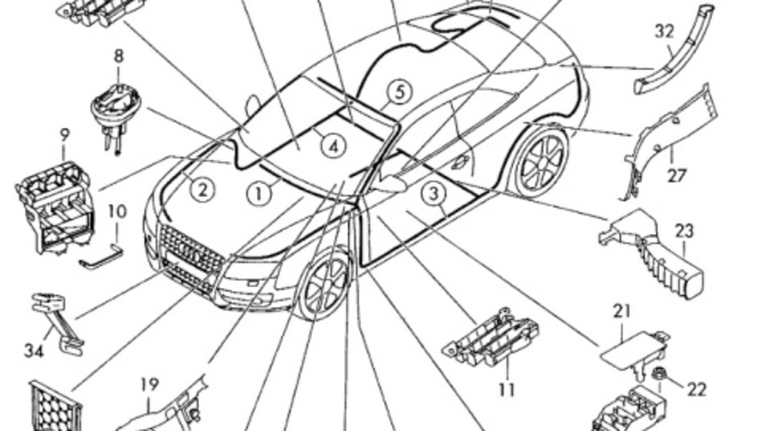 Panou sigurante Audi A4 B8 (8K) Avant 2011 2.0 TDI OEM 8T8971845