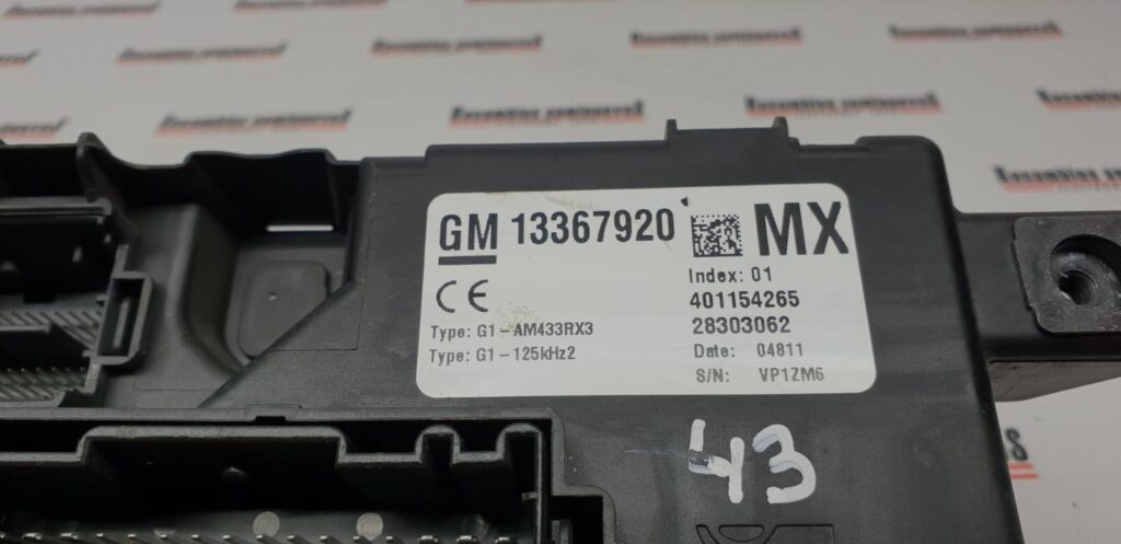 Panou sigurante DELPHI OPEL CORSA 13367920 MX / 13367920MX / G1-AM433RX3 / G1 AM433RX3 / G1AM433RX3 / G1-125KHZ2 / G1 125KHZ2 / G1125KHZ2 / 401154265 / 2830306213367920 MX / 13367920MX / G1-AM433RX3 / G1 AM433RX3 / G1AM433RX3 / G1-125KHZ2 / G1 125KHZ