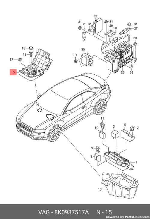 Panou sigurante Plus Audi A4 B8 2.7 TDI CGK OEM 8K0937517A