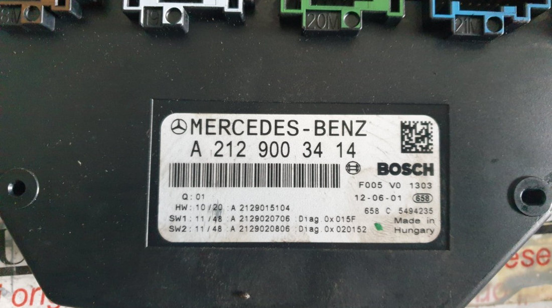 Panou sigurante / SAM MERCEDES-BENZ Clasa C Sedan (W204) C 200 CGI 1.8 184 cai cod piesa : A2129003414