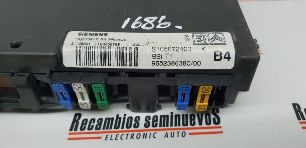 Panou sigurante SIEMENS PEUGEOT 206 S105872400 K / S105872400K / 9652386380S105872400 K / S105872400K / 9652386380