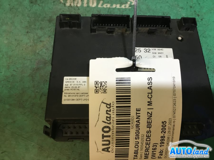 Panou Sigurante tablou 1635452532 Sam Mercedes-Benz M-CLASS W163 1998-2005