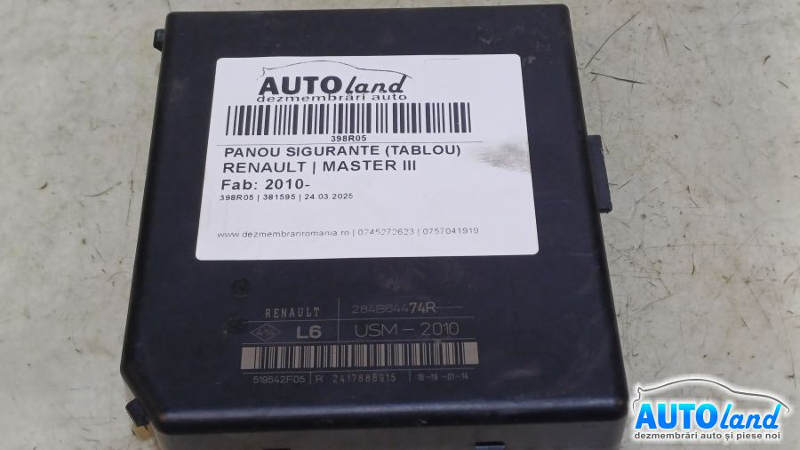 Panou Sigurante tablou 284b64474r Renault MASTER III 2010