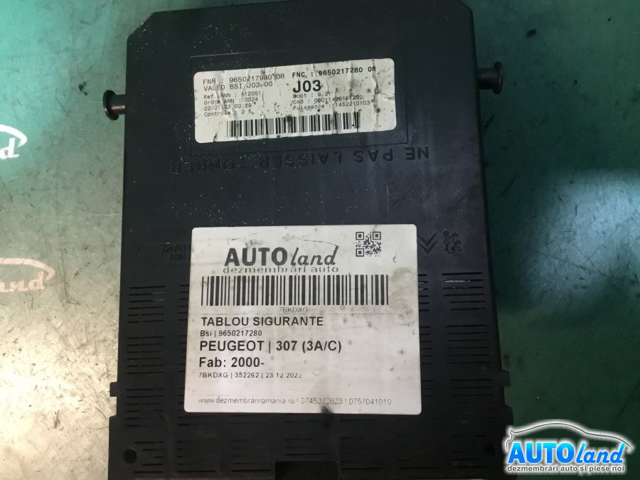 Panou Sigurante tablou 9650217280 Bsi Peugeot 307 3A/C 2000