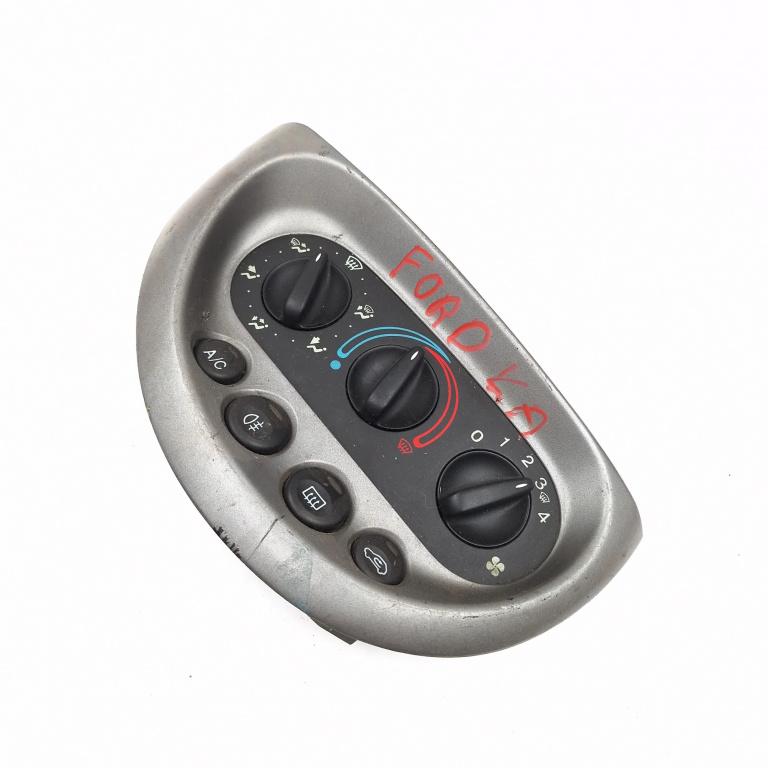 Panou Ventilatie / Panou Comanda Clima / Ac AC / Aer Conditionat Ford KA (RB) 1996 - 2008 97KP19A522BH, 97KB18K391AJ, 97KP19A522AG, WUDC09910, 97KP18597ACW, BE146