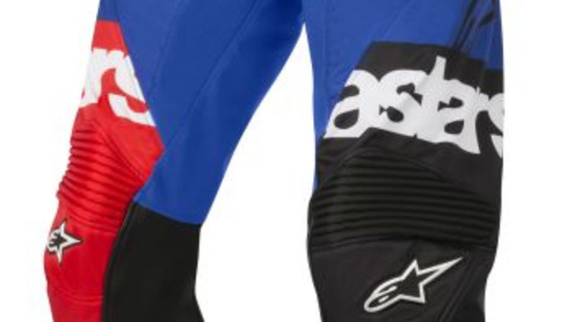 Pantaloni Moto Alpinestars Mx Racer Flagship Albastru / Rosu / Galben Marimea 28 3721318/356/28