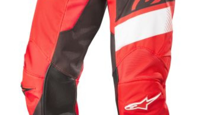 Pantaloni Moto Alpinestars Mx Racer Supermatic Negru / Rosu / Alb Marimea 28 3721519/312/28