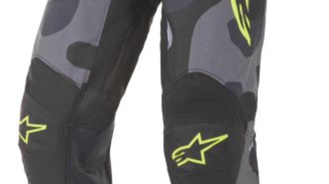 Pantaloni Moto Alpinestars Mx Racer Tactical Gri / Galben / Verde Marimea 38 3721221/9155/38