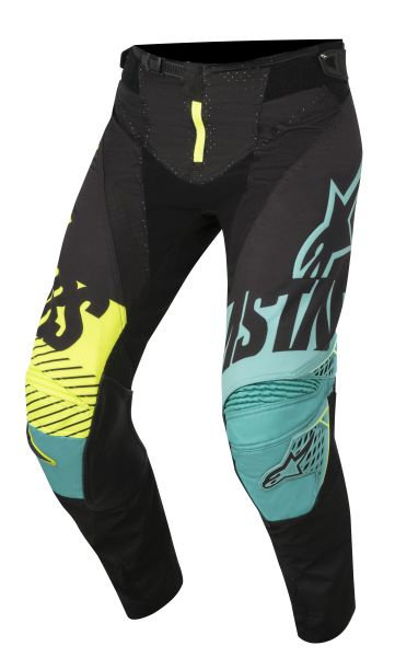 Pantaloni Moto Alpinestars Mx Racer Techstar Screamer Negru / Albastru / Maro / Galben Marimea 30 37...