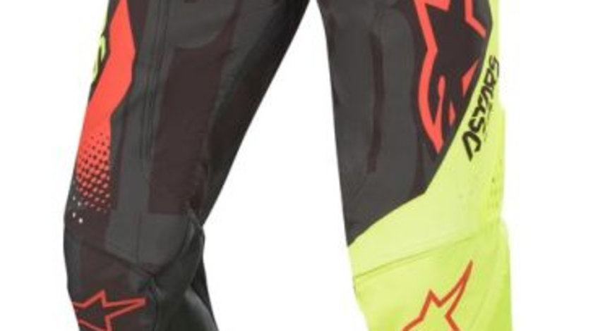 Pantaloni Moto Alpinestars Mx Techstar Factory Negru / Rosu / Galben Marrimea 32 3721020/1538/32