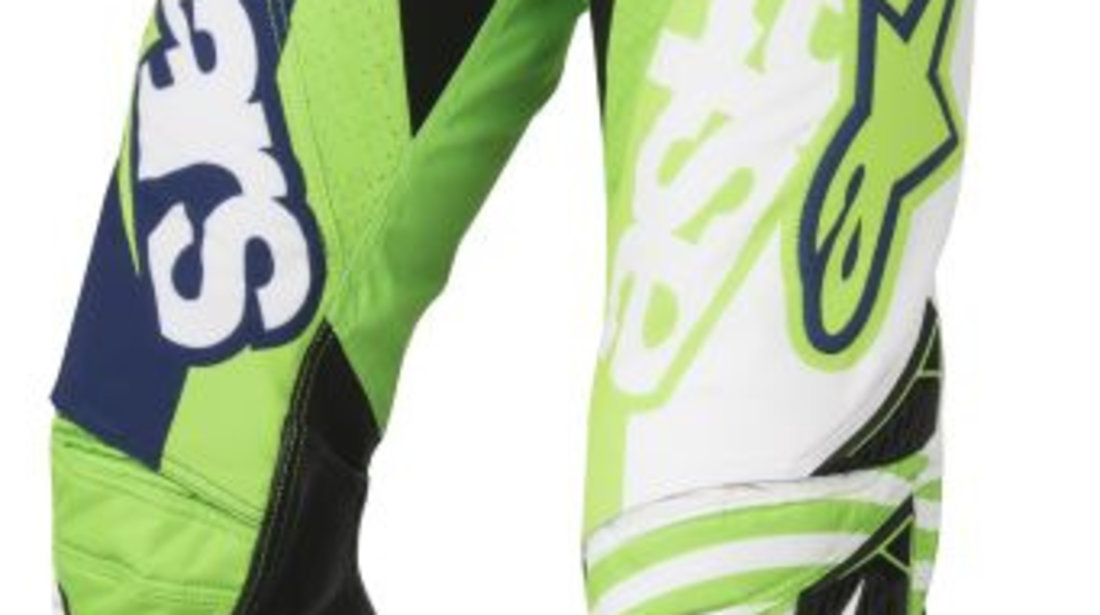 Pantaloni Moto Alpinestars Mx Techstar Venom Verde / Albastru / Alb Marimea 28 3720018/629/28