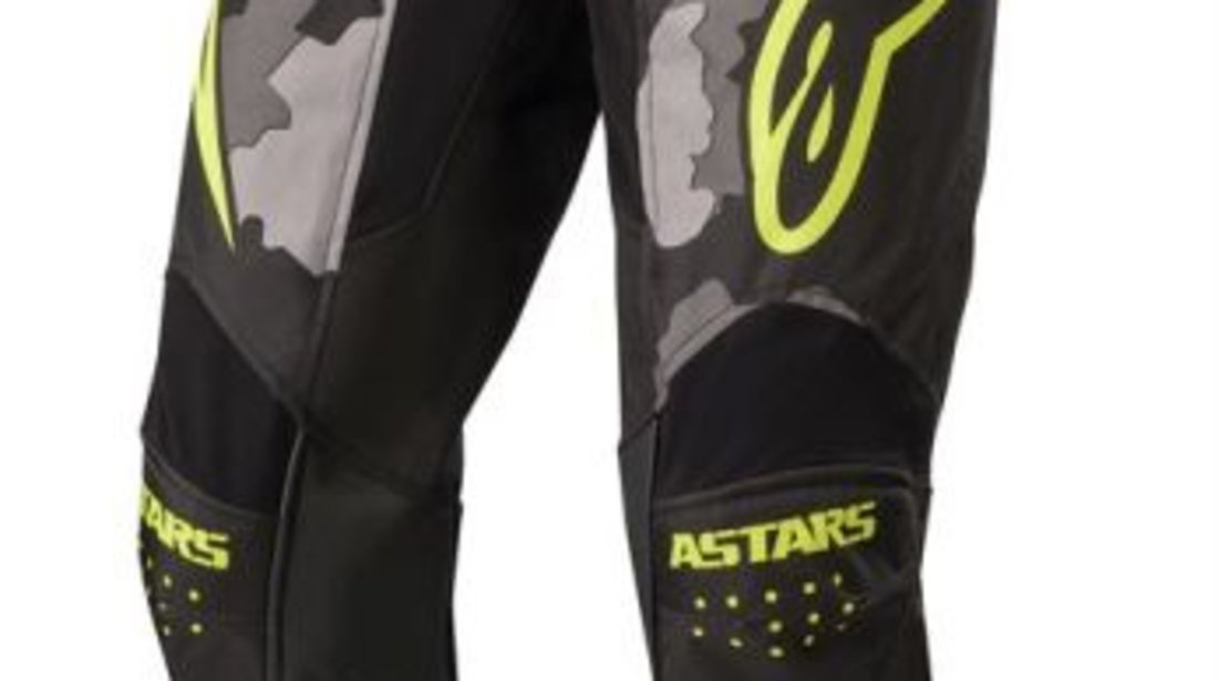 Pantaloni Moto Alpinestars Mx Youth Racer Tactical Negru / Gri / Galben / Verde Marimea 24 3741220/1154/24