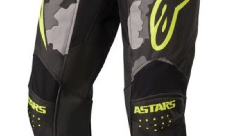 Pantaloni Moto Alpinestars Mx Youth Racer Tactical Negru / Gri / Galben / Verde Marimea 28 3741220/1154/28